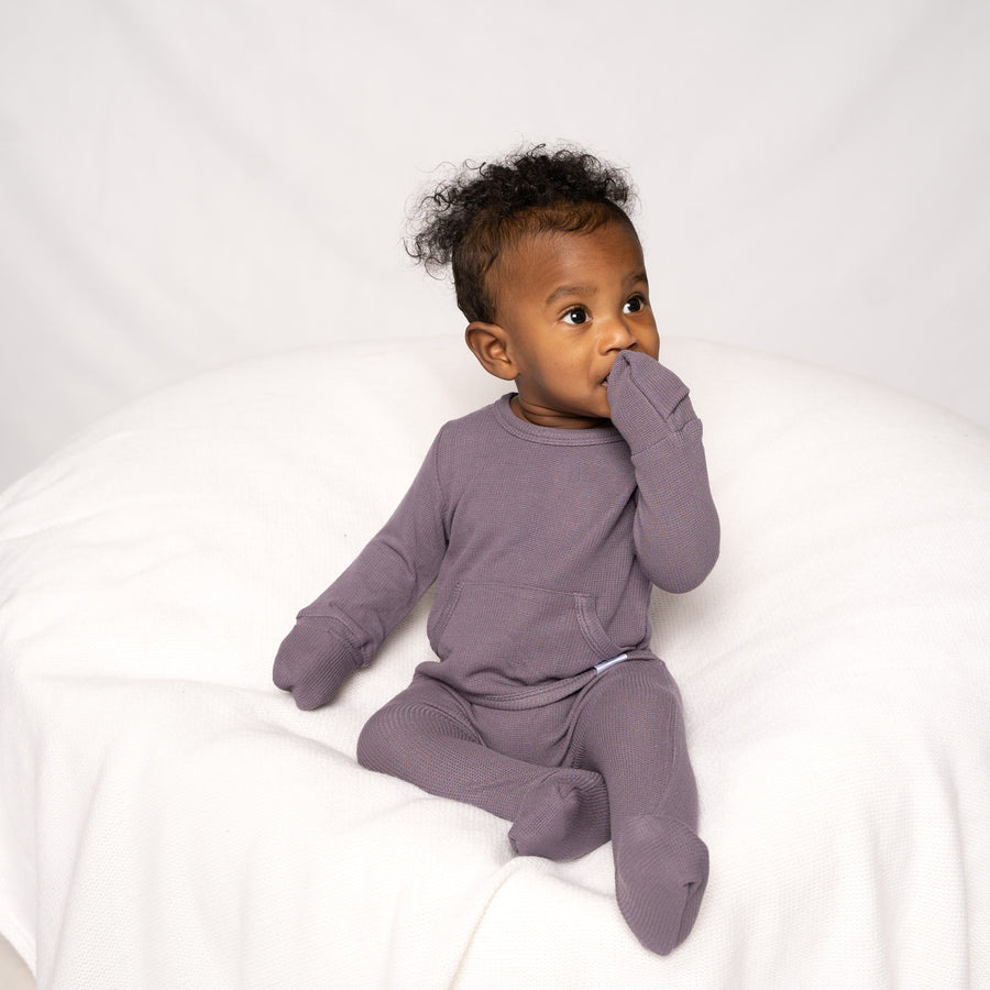 Front Opening Romper in Dusk | Bamboo Viscose