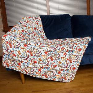 Blanket in Rad Rollers | Bamboo Viscose