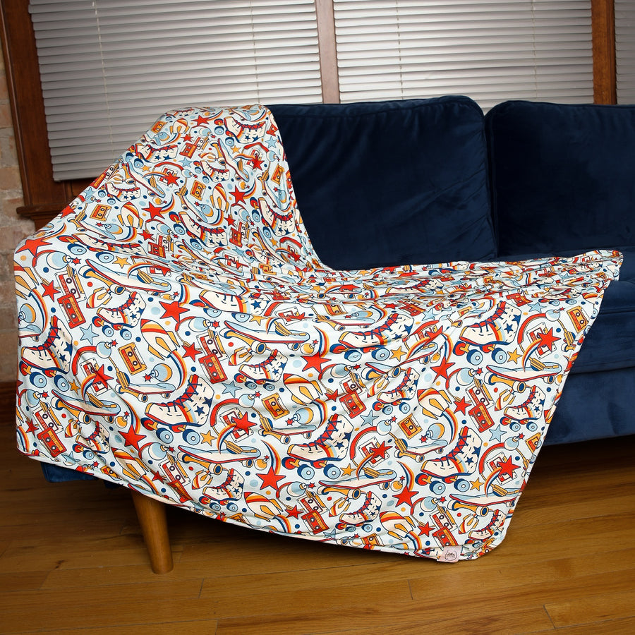 Blanket in Rad Rollers | Bamboo Viscose