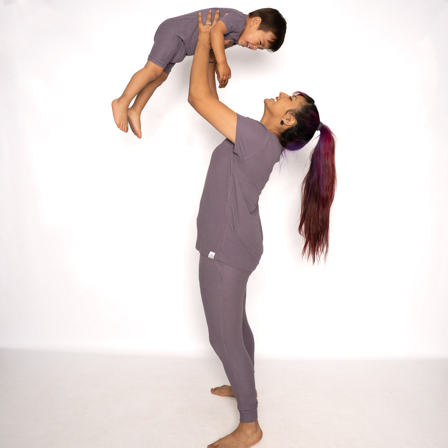 Women’s 2 pc Loungewear Set in Dusk | Bamboo Viscose Waffle