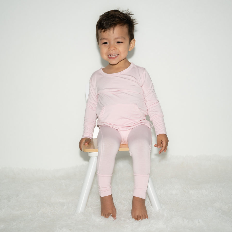 Front Opening Romper in Pink Lemonade | Bamboo Viscose