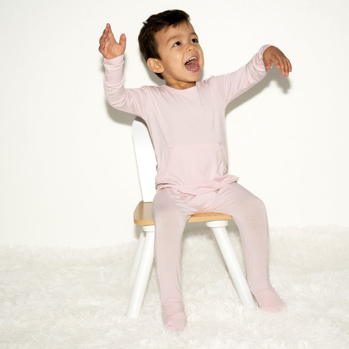 Front Opening Romper in Pink Lemonade | Bamboo Viscose