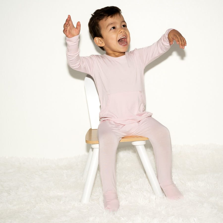 Front Opening Romper in Pink Lemonade | Bamboo Viscose