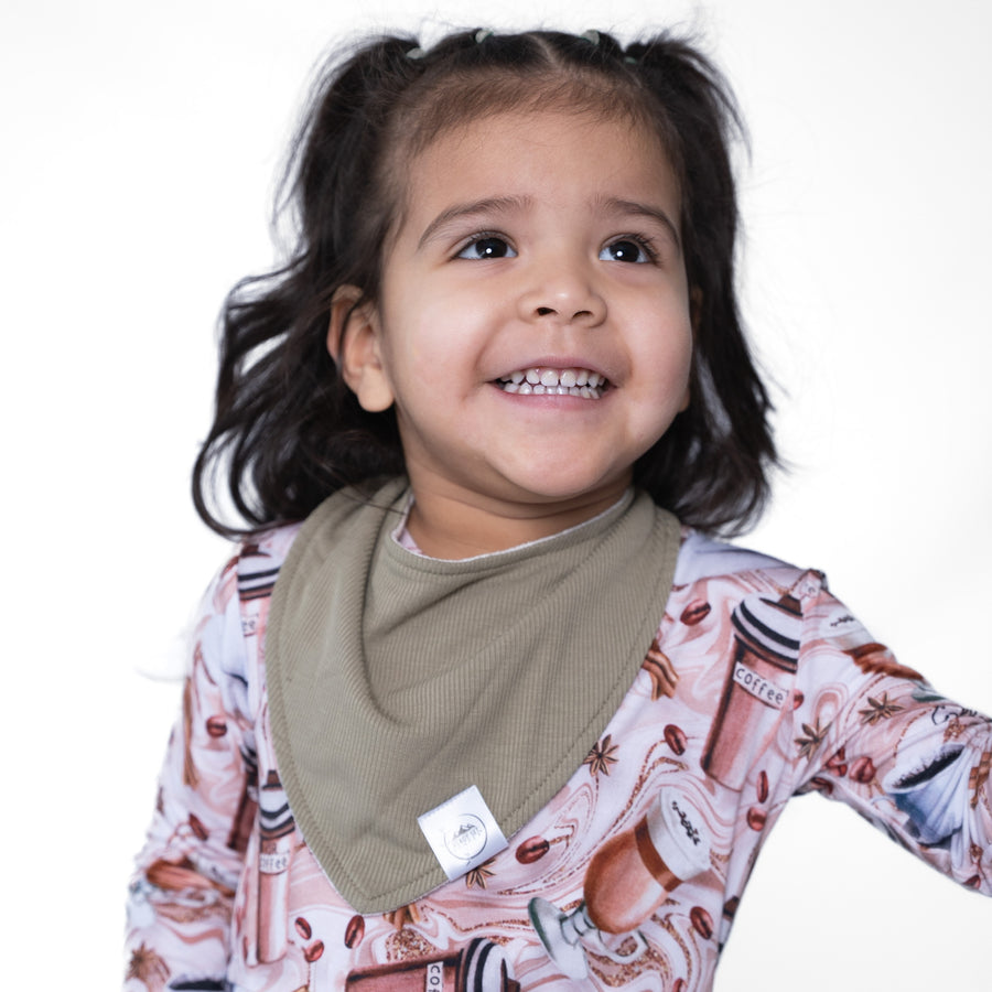 Bib in Moss | Ribbed Bamboo Viscose