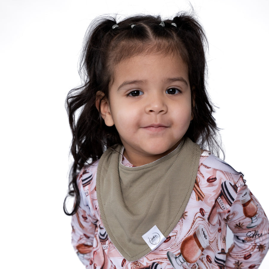 Bib in Moss | Ribbed Bamboo Viscose