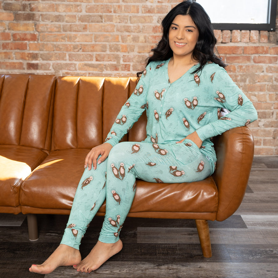 2 pc Loungewear Set in Otters | Women's Bamboo Viscose