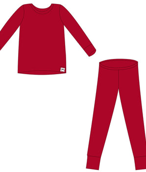 2 pc Loungewear Set in Holly Berry | Bamboo Viscose