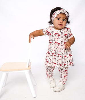 Front Opening Twirl Romper in Truffles