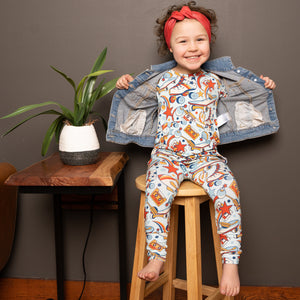 Front Opening Romper in Rad Roller | Bamboo Viscose