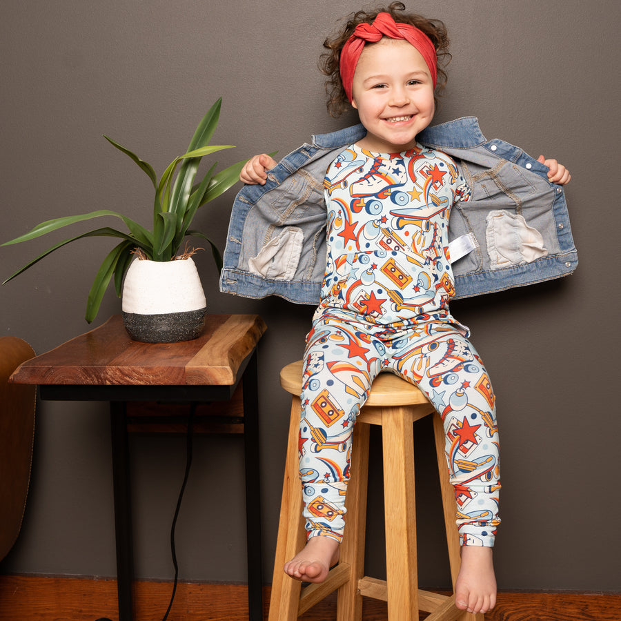 Front Opening Romper in Rad Roller | Bamboo Viscose