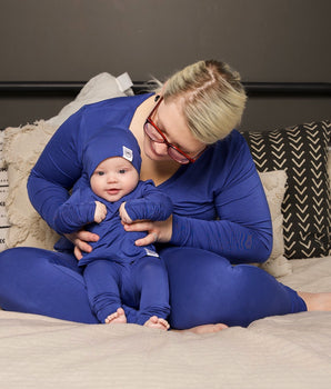 Front Opening Romper in Royal Blue