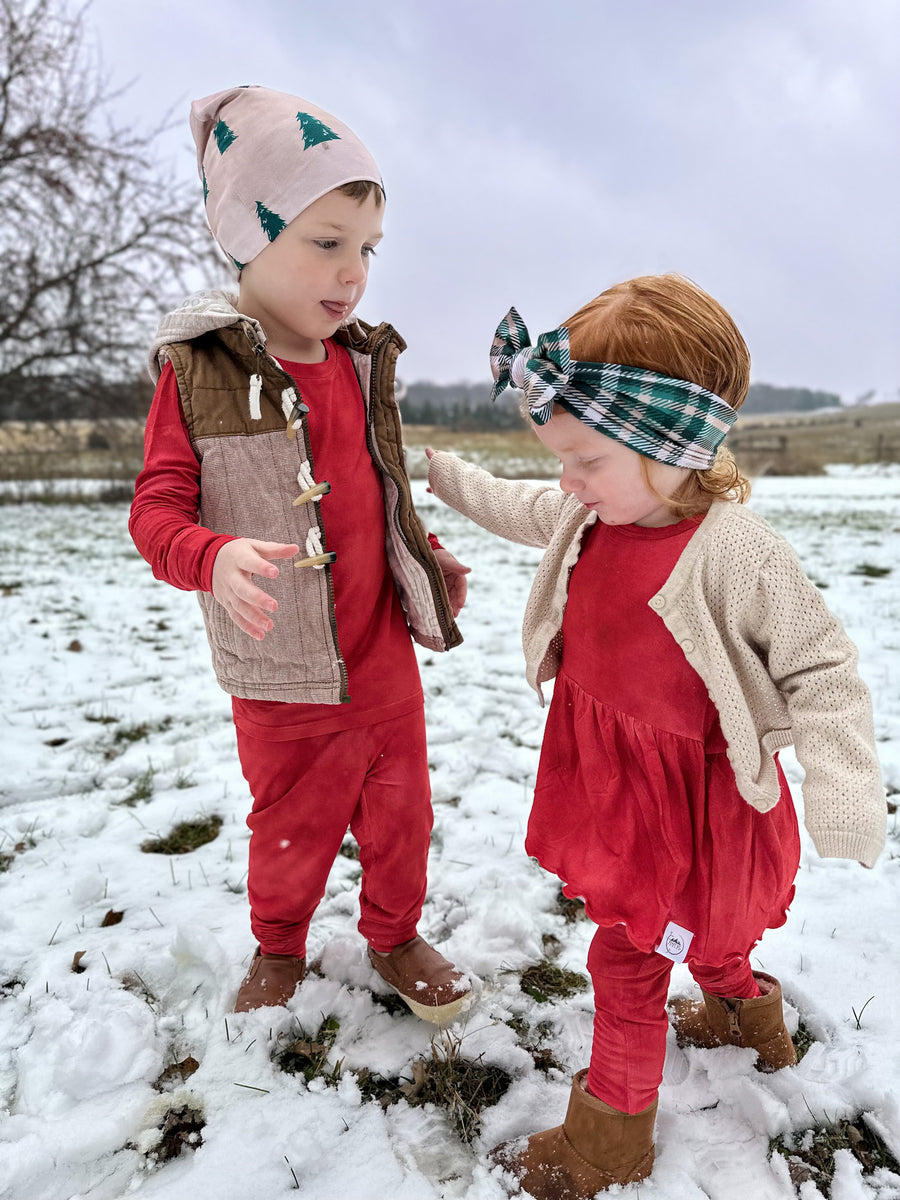2 pc Loungewear Set in Ruby Red | Bamboo Viscose