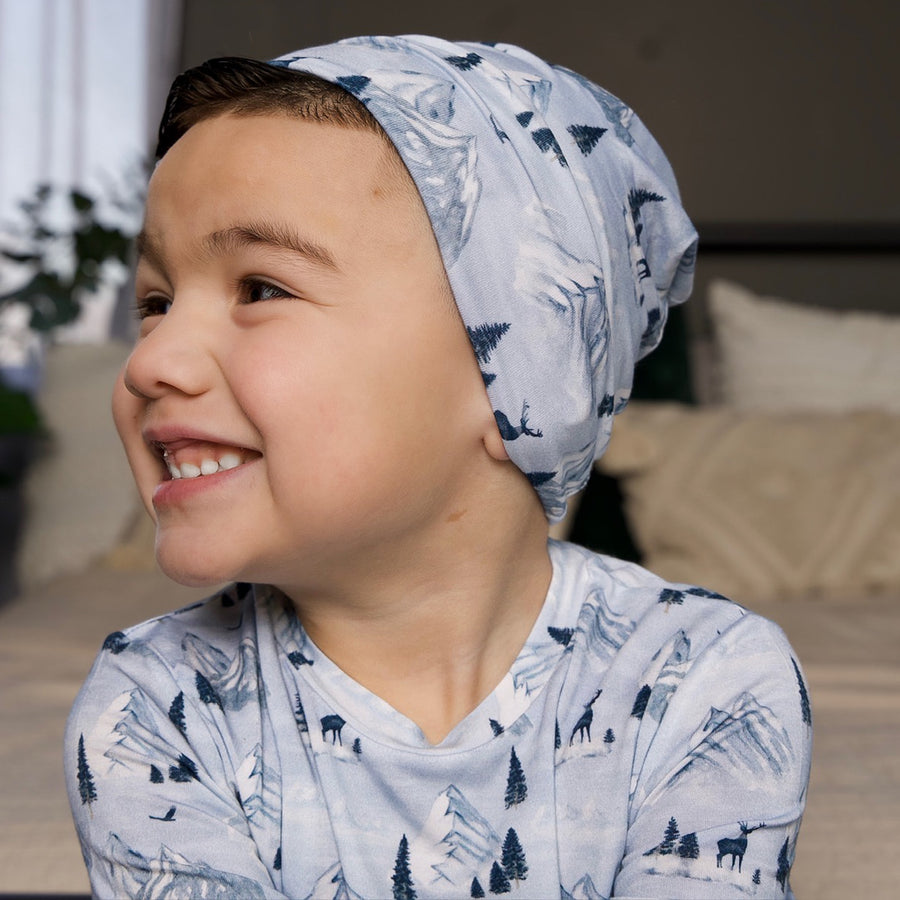 Beanie in Winter Mountains | Bamboo Viscose