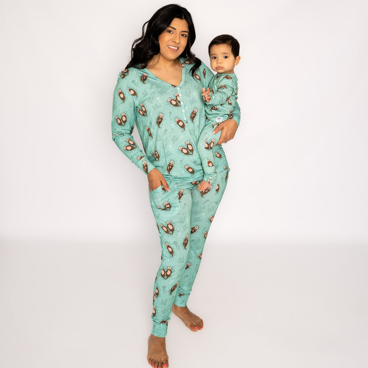 2 pc Loungewear Set in Otters | Women's Bamboo Viscose