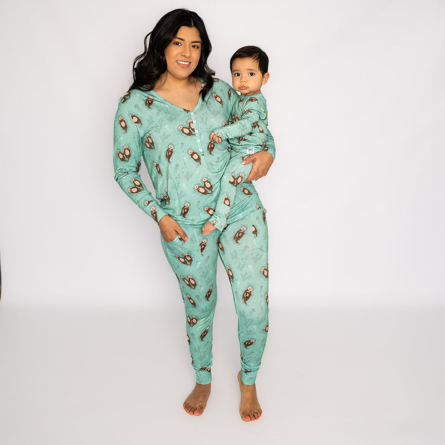 2 pc Loungewear Set in Otters | Women's Bamboo Viscose