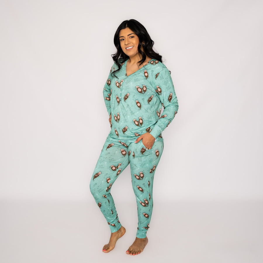 2 pc Loungewear Set in Otters | Women's Bamboo Viscose