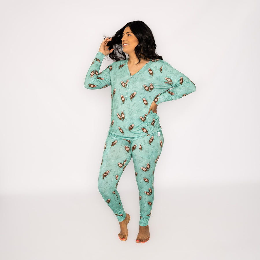 2 pc Loungewear Set in Otters | Women's Bamboo Viscose
