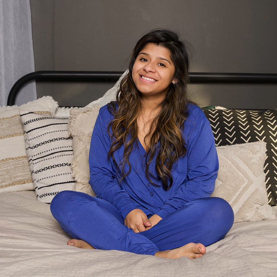 Women’s 2 pc Loungewear Set in Royal Blue | Bamboo Viscose