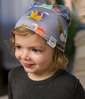 Beanie in Prehistoric Pals | Bamboo Viscose