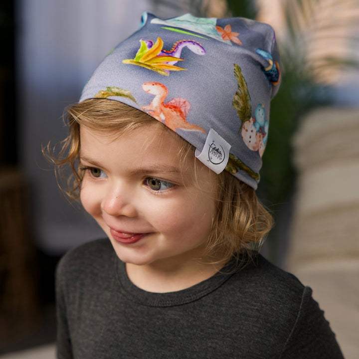 Beanie in Prehistoric Pals | Bamboo Viscose
