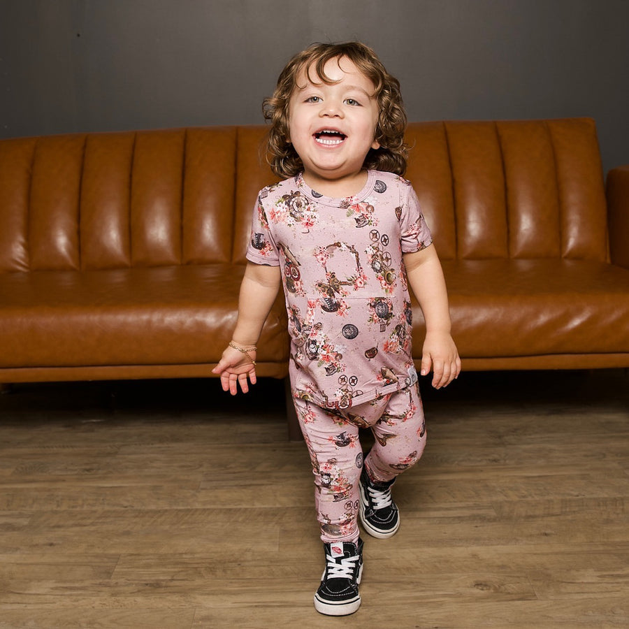 Front Opening Romper in Steampunk | Bamboo Viscose