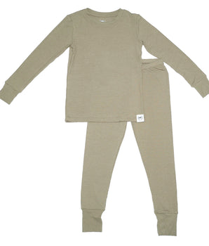 2 pc Loungewear Set in Moss | Ribbed Bamboo Viscose