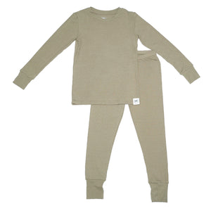 2 pc Loungewear Set in Moss | Ribbed Bamboo Viscose