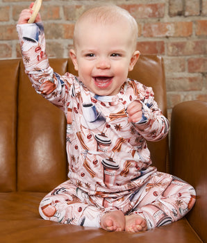 Front Opening Romper in Java Love
