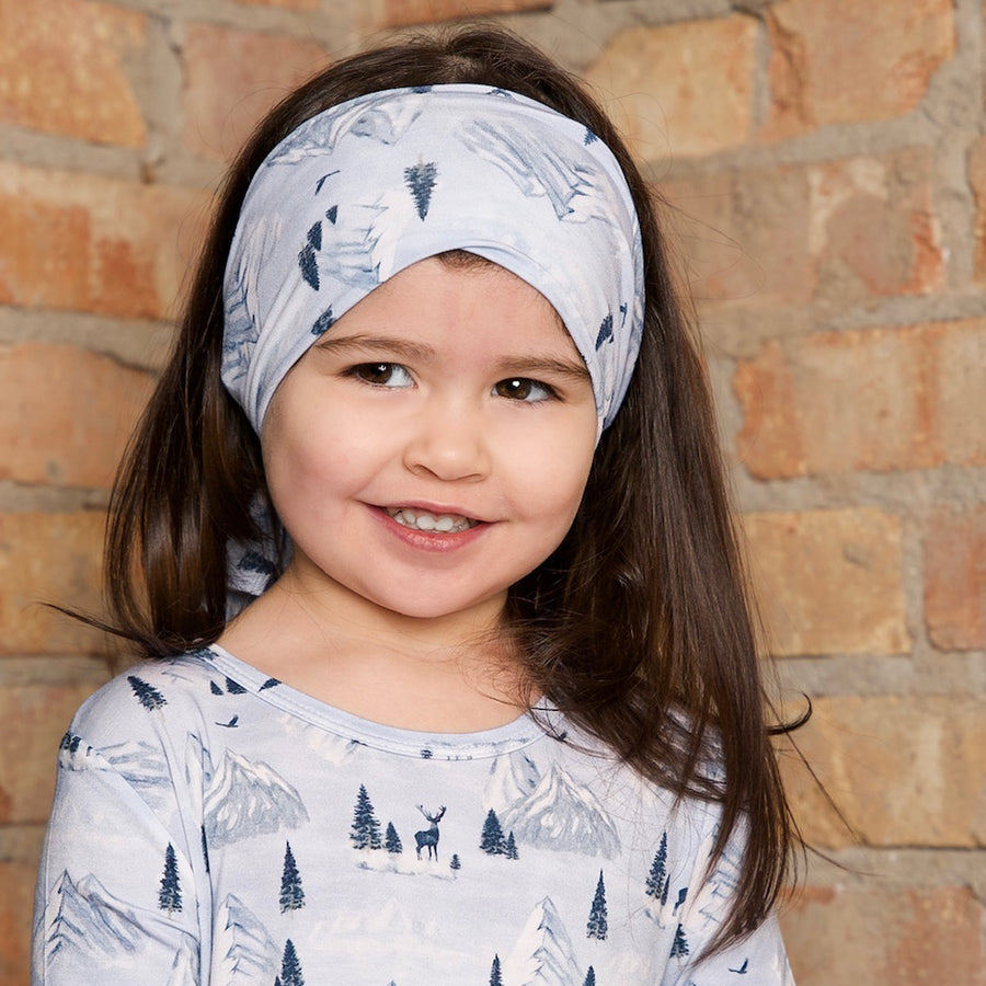 Headwrap in Winter Mountains | Bamboo Viscose