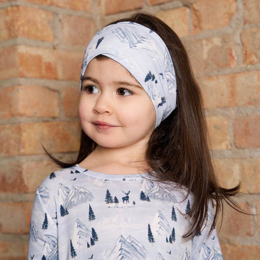 Headwrap in Winter Mountains | Bamboo Viscose
