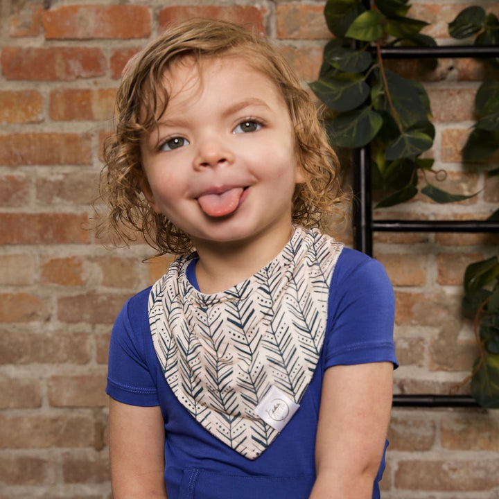Bib in Green Arrows | Bamboo Viscose