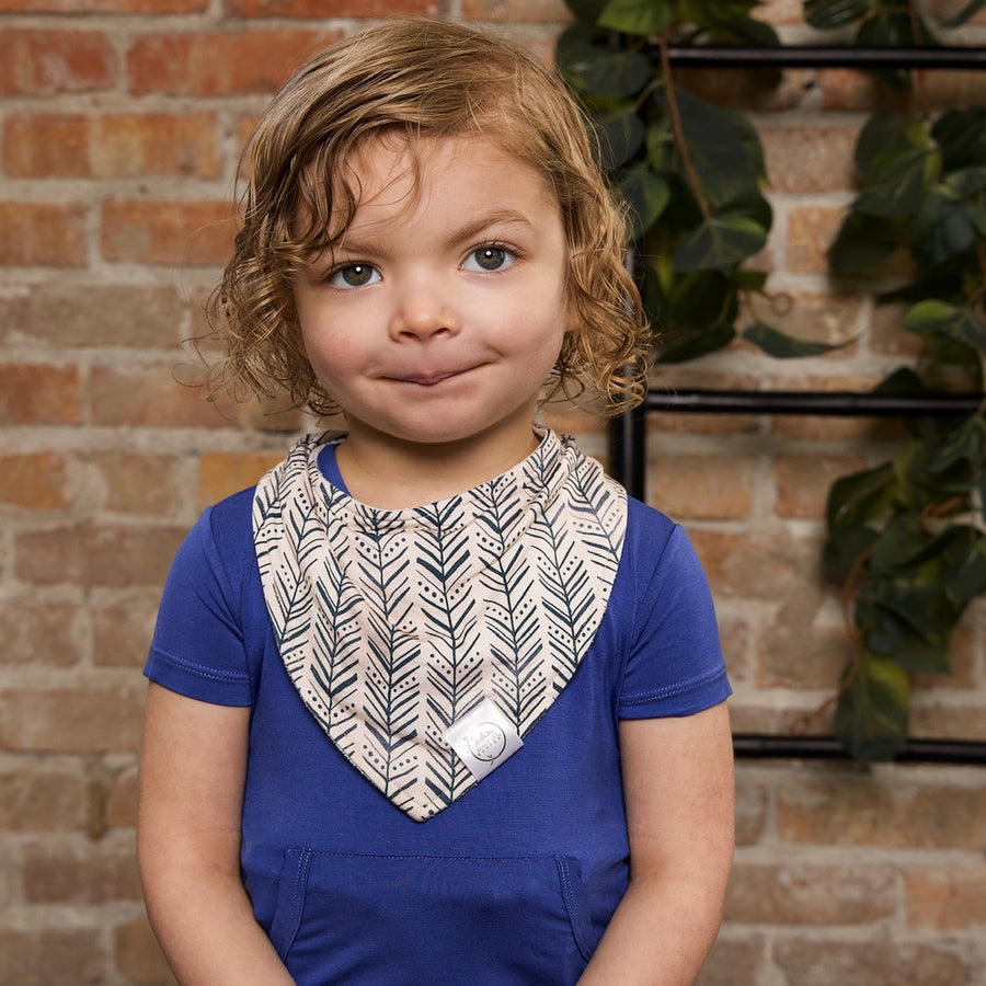 Bib in Green Arrows | Bamboo Viscose