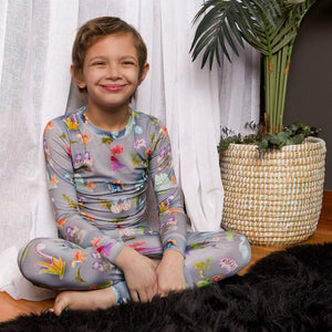 2 pc Loungewear Set in Prehistoric Pals | Bamboo Viscose