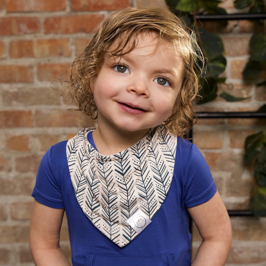 Bib in Green Arrows | Bamboo Viscose