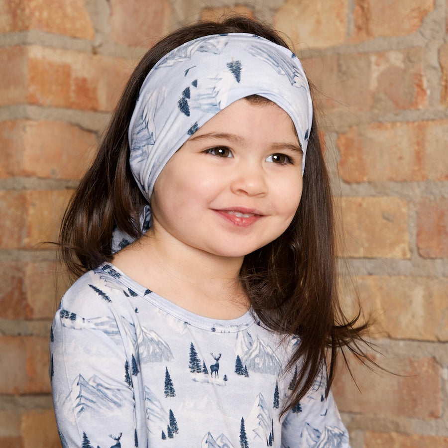 Headwrap in Winter Mountains | Bamboo Viscose
