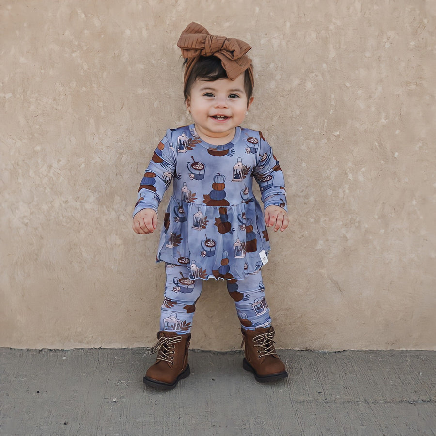 Front Opening Twirl Romper in Pumpkin Spice | Bamboo Viscose