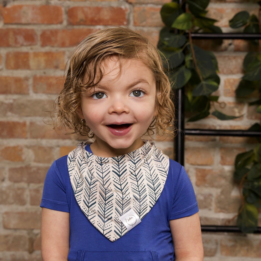 Bib in Green Arrows | Bamboo Viscose