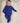 Front Opening Twirl Romper in Royal Blue