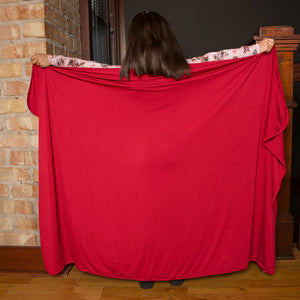 Blanket in Holly Berry | Bamboo Viscose