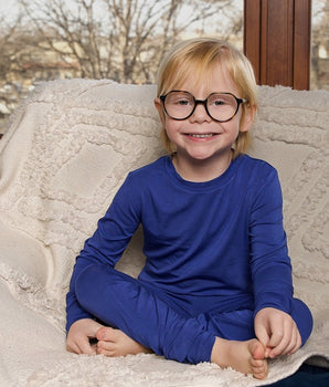 2 pc Loungewear Set in Royal Blue | Children's Bamboo Viscose