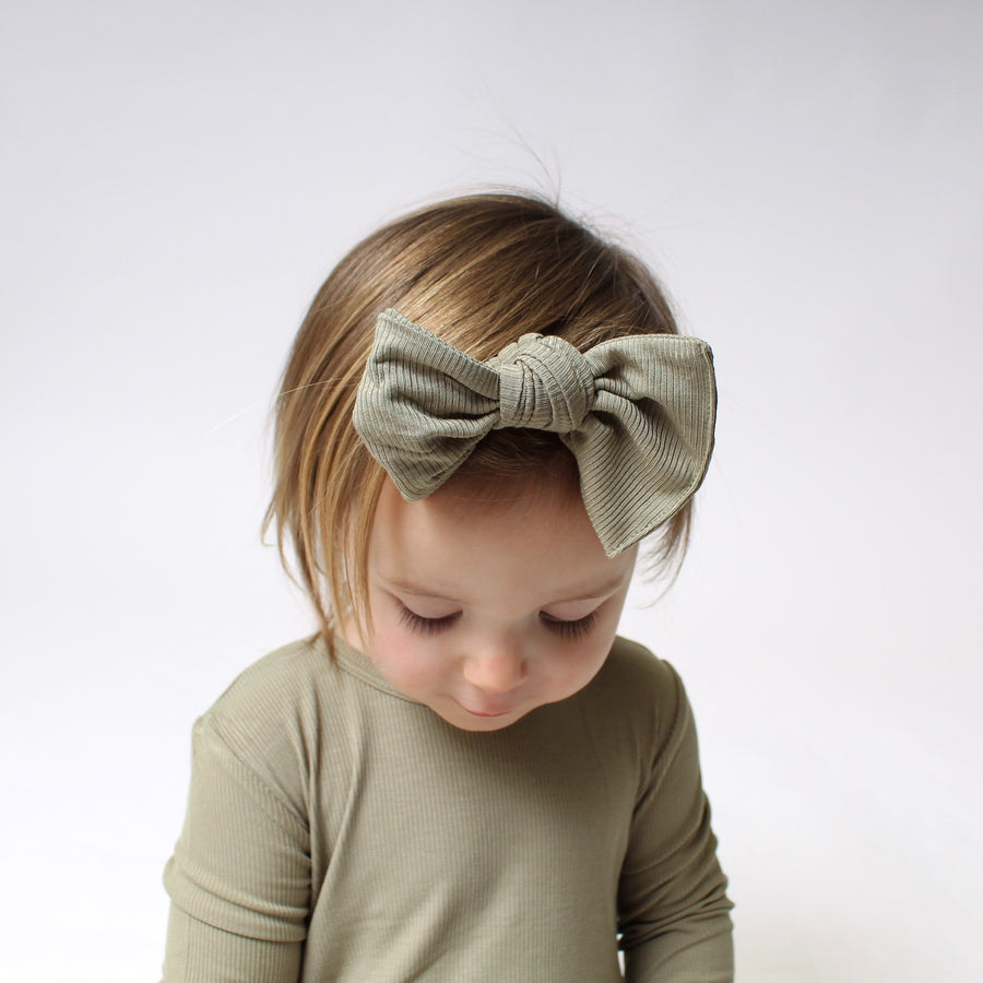 Headwrap in Moss | Ribbed Bamboo Viscose