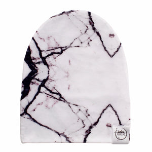 Beanie in Marbled Bianco | Bamboo Viscose