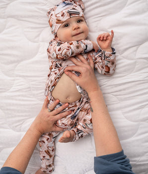 Front Opening Romper in Java Love