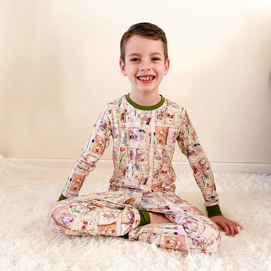 2 pc Loungewear Set in Bunny Tales | Bamboo Viscose