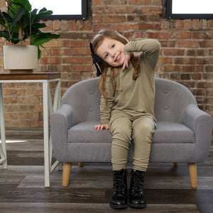2 pc Loungewear Set in Moss | Ribbed Bamboo Viscose