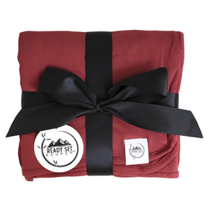 Blanket in Memphis Rust | Ribbed Bamboo Viscose