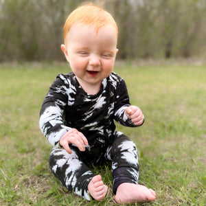 Front Opening Romper in Tie Dye | Bamboo Viscose