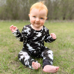 Front Opening Romper in Tie Dye | Bamboo Viscose