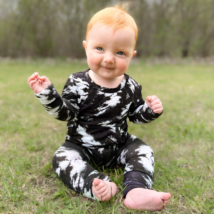 Front Opening Romper in Tie Dye | Bamboo Viscose