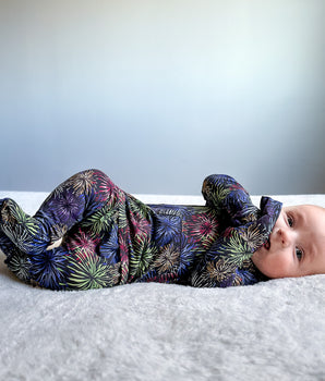 Front Opening Romper in Boom Baby